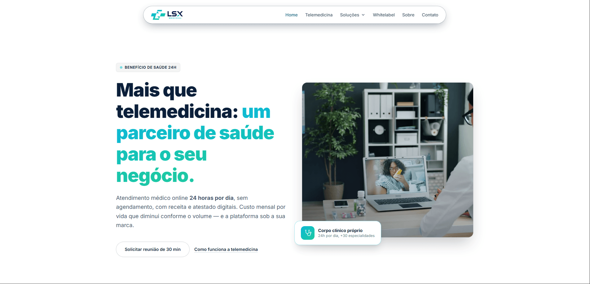 Site da LSX Medical, feito por nós